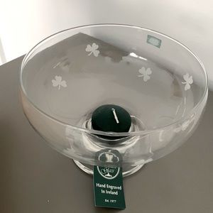 Eamon  Glass Irish Floating Candle Dish